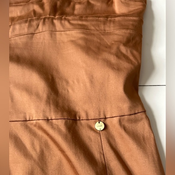 LIU Jo Milano brown mini dress size 40- M corset back zipper bustier - Picture 4 of 16